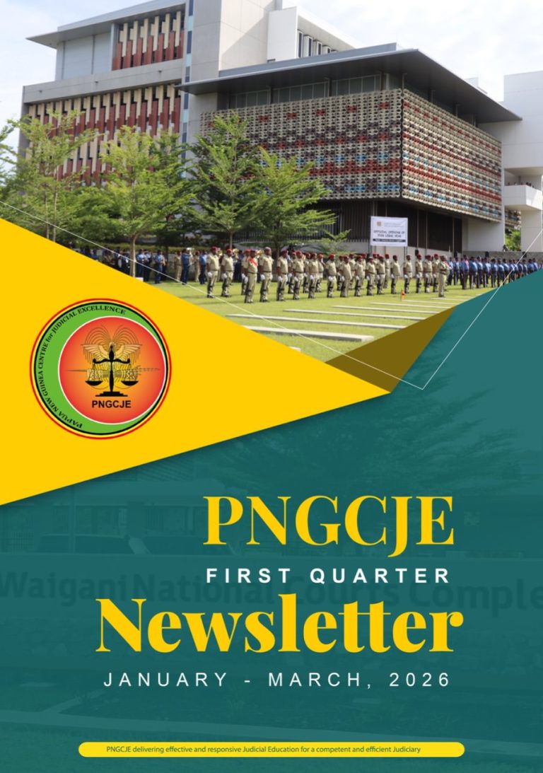 PNGCJE FIRST QUARTER NEWSLETTER