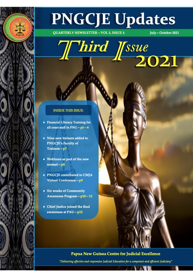 PNGCJE-UPDATES-Quarterly-Newsletter-Volume-3-Issue-3-2021